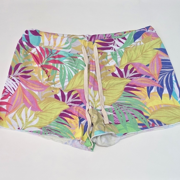 Sundry Anthropologie Vibrant Tropical Print Women's Athletic Shorts - Picture 1 of 5
